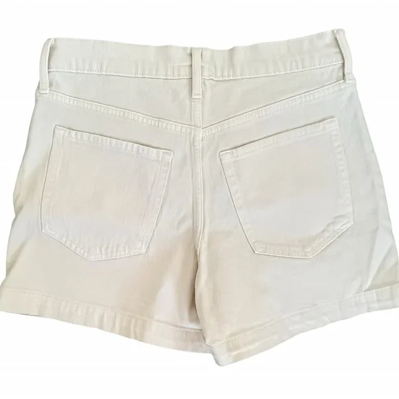 Banana Republic Women’s High-Waisted Twill Shorts | Sz 26 / 2 Ivory Button Fly - Picture 2 of 6
